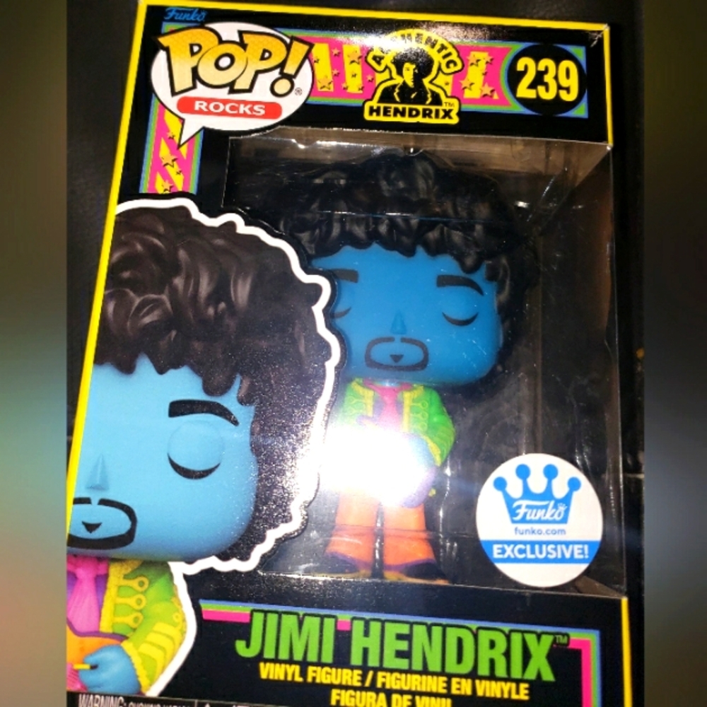 Jimi Hendrix Black Light Limited Edition Funko Pop 239 NIB